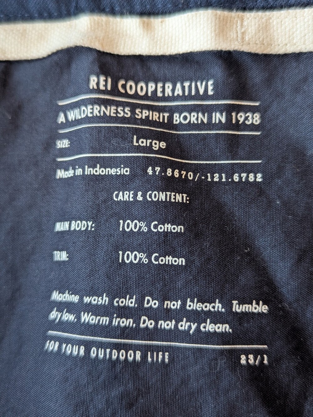 REI Co-op Wallace Lake LS Flannel - Saragasso Sea Heather (Navy) - Picture 3 of 4